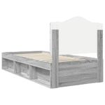 Casa si Gradina - Mobilier - Paturi si accesorii - Paturi - Cadru de pat Gri Sonoma 90 x 200 cm Lemn de pin masiv - Infinity.ro