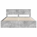 Casa si Gradina - Mobilier - Paturi si accesorii - Paturi - Cadru de pat cu headboard Beton 180 x 200 cm Lemn compozit - Infinity.ro