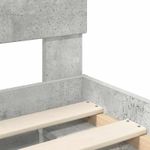 Casa si Gradina - Mobilier - Paturi si accesorii - Paturi - Cadru de pat cu headboard Beton 180 x 200 cm Lemn compozit - Infinity.ro