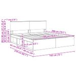 Casa si Gradina - Mobilier - Paturi si accesorii - Paturi - Cadru de pat cu headboard Beton 180 x 200 cm Lemn compozit - Infinity.ro