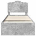 Casa si Gradina - Mobilier - Paturi si accesorii - Paturi - Cadru de pat Gri Concret 75 x 190 cm Lemn de pin masiv - Infinity.ro