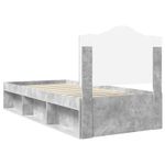 Casa si Gradina - Mobilier - Paturi si accesorii - Paturi - Cadru de pat Gri Concret 75 x 190 cm Lemn de pin masiv - Infinity.ro
