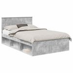 Casa si Gradina - Mobilier - Paturi si accesorii - Paturi - Cadru de pat Gri Concret 135 x 190 cm Lemn compozit - Infinity.ro