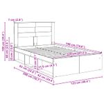 Casa si Gradina - Mobilier - Paturi si accesorii - Paturi - Cadru de pat cu headboard Alb 120 x 190 cm Lemn de pin masiv - Infinity.ro