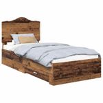 Casa si Gradina - Mobilier - Paturi si accesorii - Paturi - Cadru de pat cu headboard Lemn vechi 100 x 200 cm Lemn compozit - Infinity.ro