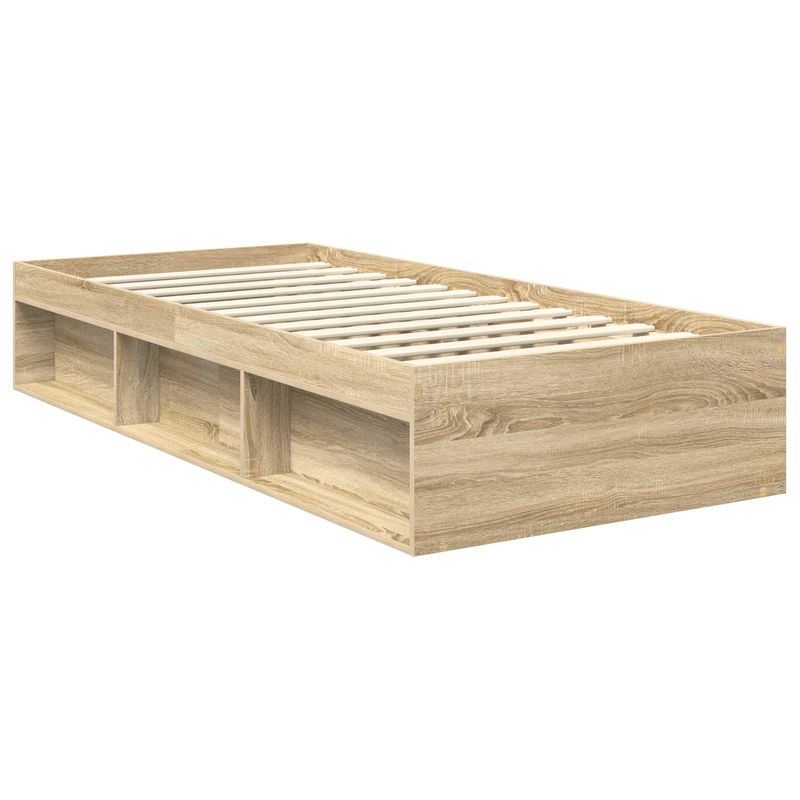 Casa si Gradina - Mobilier - Paturi si accesorii - Paturi - Cadru de pat Stejar Sonoma 90 x 200 cm Lemn de pin masiv - Infinity.ro