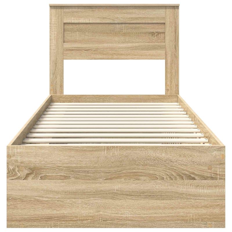 Casa si Gradina - Mobilier - Paturi si accesorii - Paturi - Cadru de pat Stejar Sonoma 90 x 200 cm Lemn de pin masiv - Infinity.ro