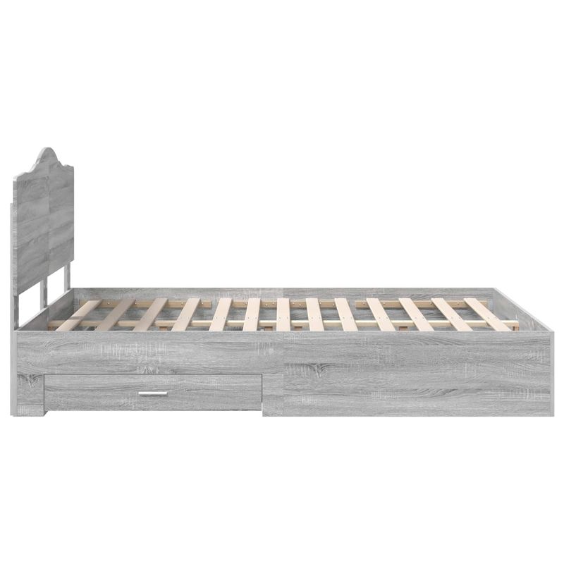 Casa si Gradina - Mobilier - Paturi si accesorii - Paturi - Cadru de pat cu headboard Gri Sonoma 140 x 200 cm Lemn compozit - Infinity.ro