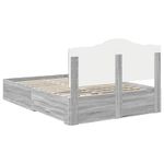 Casa si Gradina - Mobilier - Paturi si accesorii - Paturi - Cadru de pat cu headboard Gri Sonoma 140 x 200 cm Lemn compozit - Infinity.ro