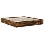 Casa si Gradina - Mobilier - Paturi si accesorii - Paturi - Pat cu storage Stejar fumuriu 180 x 200 cm Lemn compozit - Infinity.ro