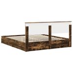 Casa si Gradina - Mobilier - Paturi si accesorii - Paturi - Pat cu storage Stejar fumuriu 180 x 200 cm Lemn compozit - Infinity.ro