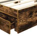 Casa si Gradina - Mobilier - Paturi si accesorii - Paturi - Pat cu storage Stejar fumuriu 180 x 200 cm Lemn compozit - Infinity.ro