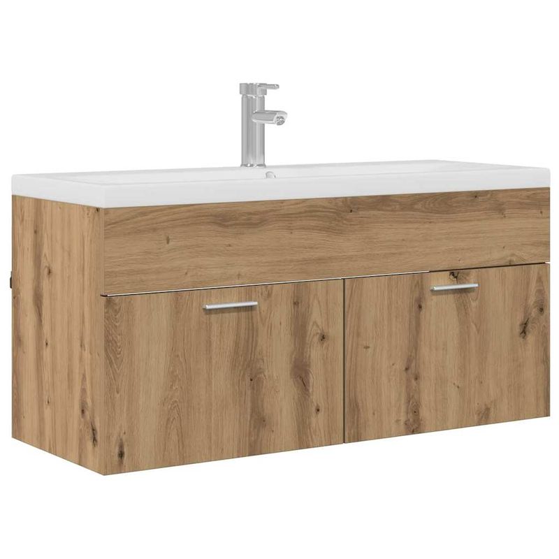 Casa si Gradina - Mobilier - Mobilier baie - Comode baie - Dulap de Baie Stejar Artizanal 100 x 38,5 x 46 cm Lemn compozit - Infinity.ro