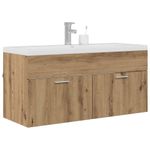 Casa si Gradina - Mobilier - Mobilier baie - Comode baie - Dulap de Baie Stejar Artizanal 100 x 38,5 x 46 cm Lemn compozit - Infinity.ro