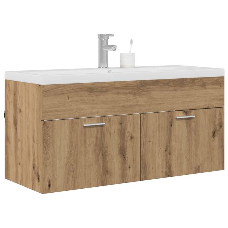 Casa si Gradina - Mobilier - Mobilier baie - Comode baie - Dulap de Baie Stejar Artizanal 100 x 38,5 x 46 cm Lemn compozit - Infinity.ro
