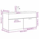 Casa si Gradina - Mobilier - Mobilier baie - Comode baie - Dulap de Baie Stejar Artizanal 100 x 38,5 x 46 cm Lemn compozit - Infinity.ro