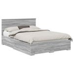Casa si Gradina - Mobilier - Paturi si accesorii - Paturi - Cadru de pat cu headboard Gri Sonoma 140 x 200 cm Lemn compozit - Infinity.ro