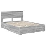 Casa si Gradina - Mobilier - Paturi si accesorii - Paturi - Cadru de pat cu headboard Gri Sonoma 140 x 200 cm Lemn compozit - Infinity.ro