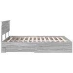 Casa si Gradina - Mobilier - Paturi si accesorii - Paturi - Cadru de pat cu headboard Gri Sonoma 140 x 200 cm Lemn compozit - Infinity.ro