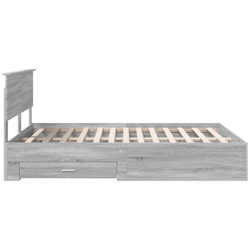 Casa si Gradina - Mobilier - Paturi si accesorii - Paturi - Cadru de pat cu headboard Gri Sonoma 140 x 200 cm Lemn compozit - Infinity.ro