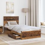 Casa si Gradina - Mobilier - Paturi si accesorii - Paturi - Cadru de pat cu headboard Lemn vechi 100 x 200 cm Lemn compozit - Infinity.ro