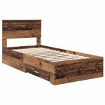 Casa si Gradina - Mobilier - Paturi si accesorii - Paturi - Cadru de pat cu headboard Lemn vechi 100 x 200 cm Lemn compozit - Infinity.ro
