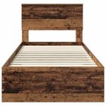 Casa si Gradina - Mobilier - Paturi si accesorii - Paturi - Cadru de pat cu headboard Lemn vechi 100 x 200 cm Lemn compozit - Infinity.ro