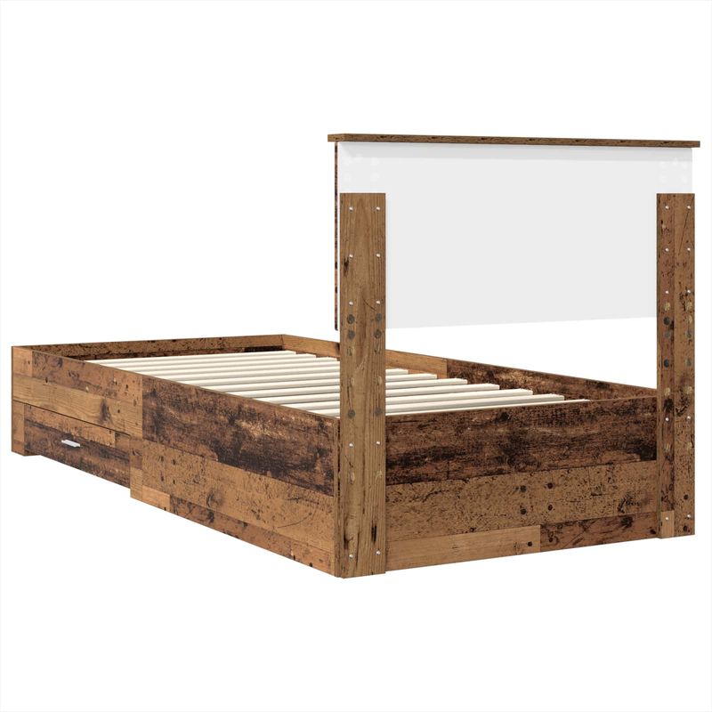 Casa si Gradina - Mobilier - Paturi si accesorii - Paturi - Cadru de pat cu headboard Lemn vechi 100 x 200 cm Lemn compozit - Infinity.ro