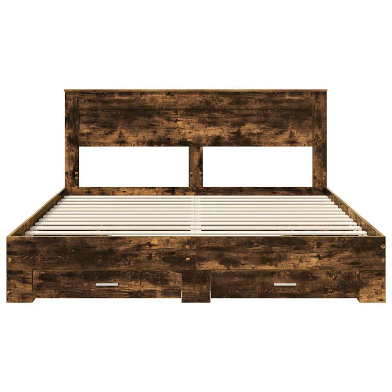 Casa si Gradina - Mobilier - Paturi si accesorii - Paturi - Cadru de pat cu sertar cu headboard cu depozitare Lemn compozit - Infinity.ro