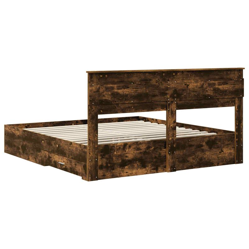 Casa si Gradina - Mobilier - Paturi si accesorii - Paturi - Cadru de pat cu sertar cu headboard cu depozitare Lemn compozit - Infinity.ro