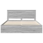 Casa si Gradina - Mobilier - Paturi si accesorii - Paturi - Cadru de pat Gri Sonoma 200 x 200 cm Lemn de pin masiv - Infinity.ro
