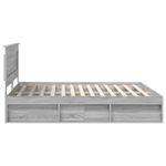 Casa si Gradina - Mobilier - Paturi si accesorii - Paturi - Cadru de pat Gri Sonoma 200 x 200 cm Lemn de pin masiv - Infinity.ro