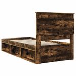 Casa si Gradina - Mobilier - Paturi si accesorii - Paturi - Cadru de pat Stejar fumuriu 90 x 200 cm Lemn de pin masiv - Infinity.ro