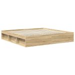 Casa si Gradina - Mobilier - Paturi si accesorii - Paturi - Cadru de pat cu headboard Sonoma 200 x 200 cm Lemn de pin masiv - Infinity.ro