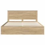 Casa si Gradina - Mobilier - Paturi si accesorii - Paturi - Cadru de pat cu headboard Sonoma 200 x 200 cm Lemn de pin masiv - Infinity.ro