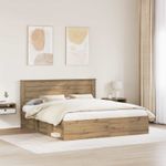 Casa si Gradina - Mobilier - Paturi si accesorii - Paturi - Cadru de pat Stejar artizanal 180 x 200 cm Lemn de pin masiv - Infinity.ro