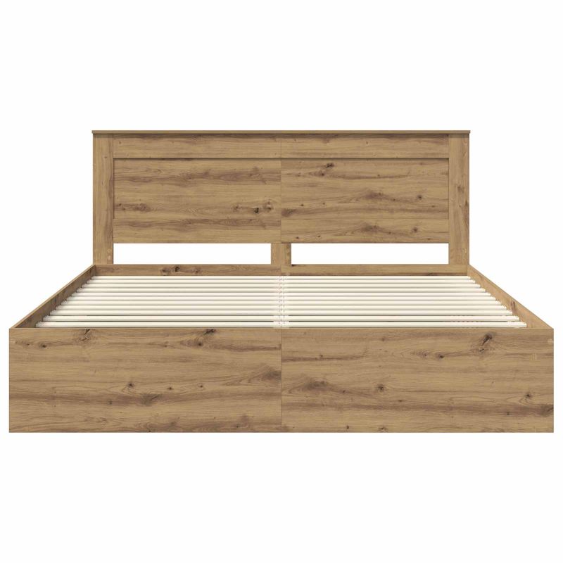 Casa si Gradina - Mobilier - Paturi si accesorii - Paturi - Cadru de pat Stejar artizanal 180 x 200 cm Lemn de pin masiv - Infinity.ro