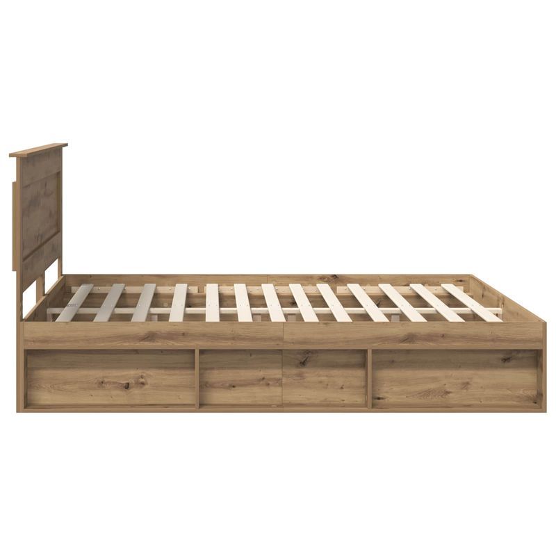 Casa si Gradina - Mobilier - Paturi si accesorii - Paturi - Cadru de pat Stejar artizanal 180 x 200 cm Lemn de pin masiv - Infinity.ro