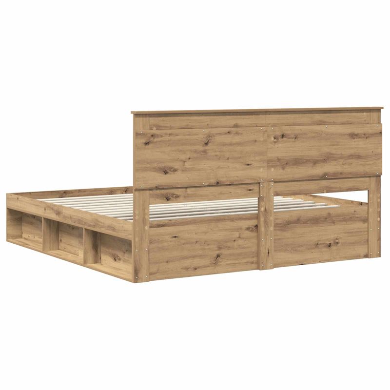 Casa si Gradina - Mobilier - Paturi si accesorii - Paturi - Cadru de pat Stejar artizanal 180 x 200 cm Lemn de pin masiv - Infinity.ro