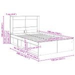 Casa si Gradina - Mobilier - Paturi si accesorii - Paturi - Cadru de pat Stejar fumuriu 135 x 190 cm Lemn de pin masiv - Infinity.ro