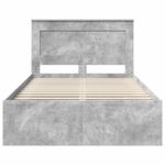 Casa si Gradina - Mobilier - Paturi si accesorii - Paturi - Cadru de pat cu headboard Beton 120 x 190 cm Lemn de pin masiv - Infinity.ro