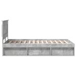 Casa si Gradina - Mobilier - Paturi si accesorii - Paturi - Cadru de pat cu headboard Beton 120 x 190 cm Lemn de pin masiv - Infinity.ro