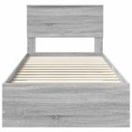 Casa si Gradina - Mobilier - Paturi si accesorii - Paturi - Cadru de pat cu headboard Gri Sonoma 90 x 190 cm Lemn compozit - Infinity.ro