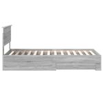 Casa si Gradina - Mobilier - Paturi si accesorii - Paturi - Cadru de pat cu headboard Gri Sonoma 90 x 190 cm Lemn compozit - Infinity.ro