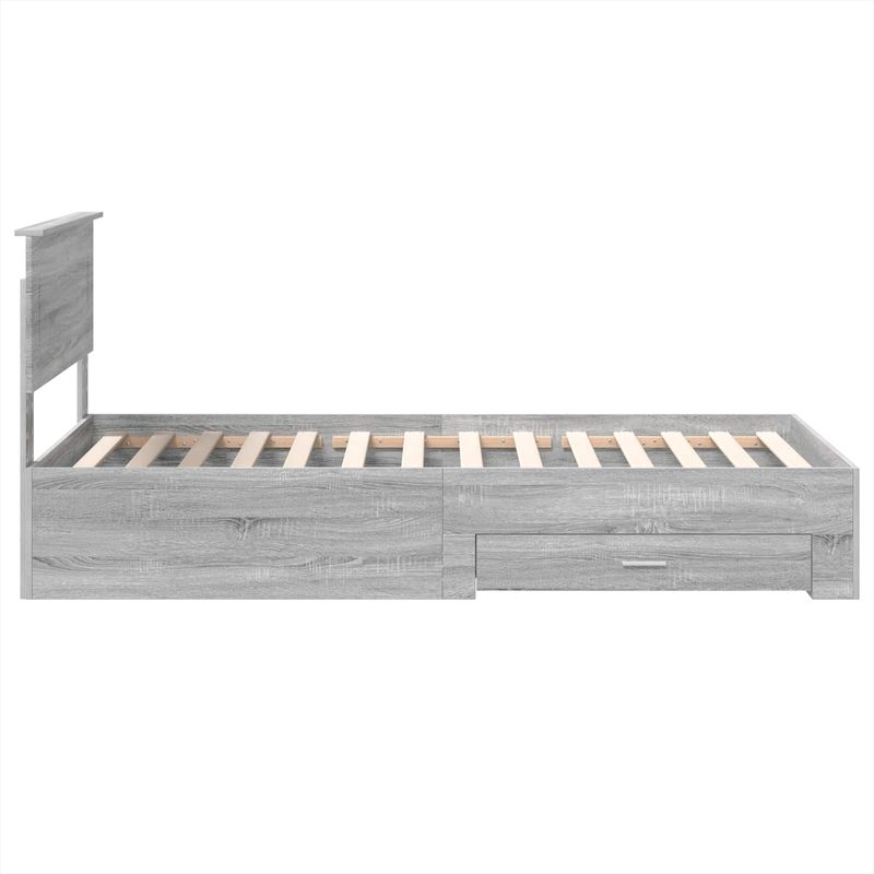 Casa si Gradina - Mobilier - Paturi si accesorii - Paturi - Cadru de pat cu headboard Gri Sonoma 90 x 190 cm Lemn compozit - Infinity.ro