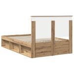 Casa si Gradina - Mobilier - Paturi si accesorii - Paturi - Cadru de pat Stejar artizanal 120 x 190 cm Lemn de pin masiv - Infinity.ro