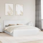 Casa si Gradina - Mobilier - Paturi si accesorii - Paturi - Pat cu storage cu headboard Alb 180 x 200 cm Lemn compozit - Infinity.ro