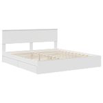 Casa si Gradina - Mobilier - Paturi si accesorii - Paturi - Pat cu storage cu headboard Alb 180 x 200 cm Lemn compozit - Infinity.ro