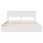 Casa si Gradina - Mobilier - Paturi si accesorii - Paturi - Pat cu storage cu headboard Alb 180 x 200 cm Lemn compozit - Infinity.ro