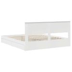 Casa si Gradina - Mobilier - Paturi si accesorii - Paturi - Pat cu storage cu headboard Alb 180 x 200 cm Lemn compozit - Infinity.ro